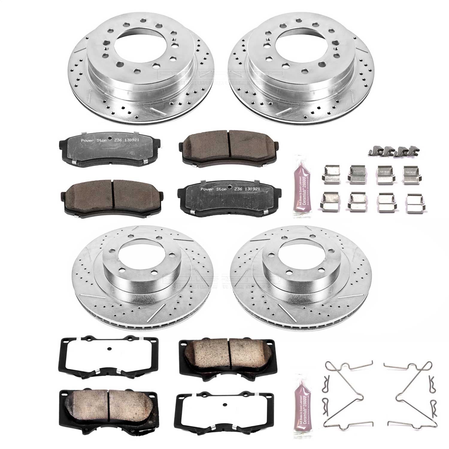 Power Stop - K2422-36 - Front and Rear - Disc Brake Pad and Rotor Kit image 1