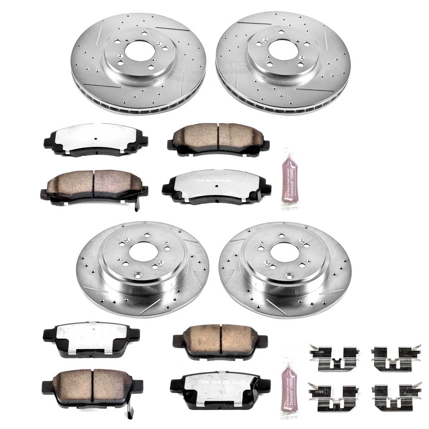 Power Stop - K2430-36 - Front and Rear - Disc Brake Pad and Rotor Kit image 1