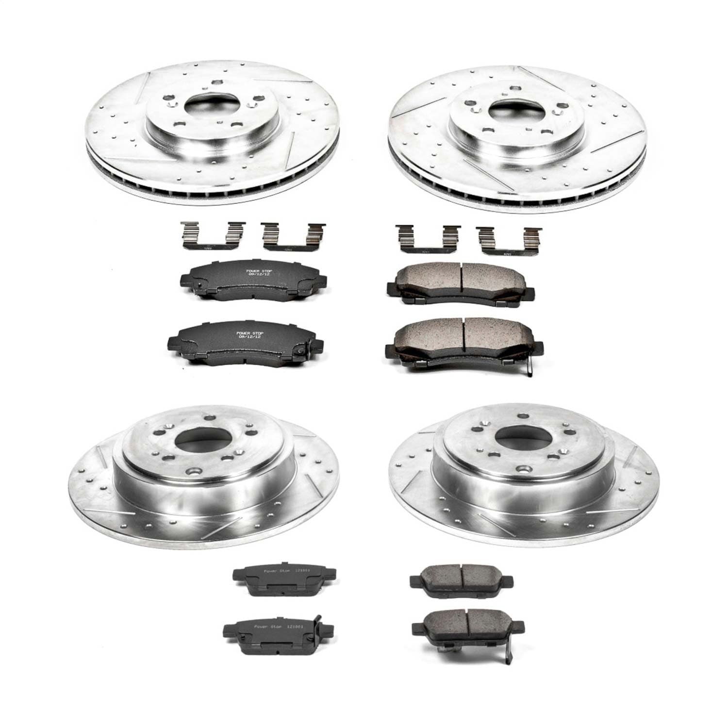 Power Stop - K2430 - Front and Rear - Disc Brake Pad and Rotor Kit image 1
