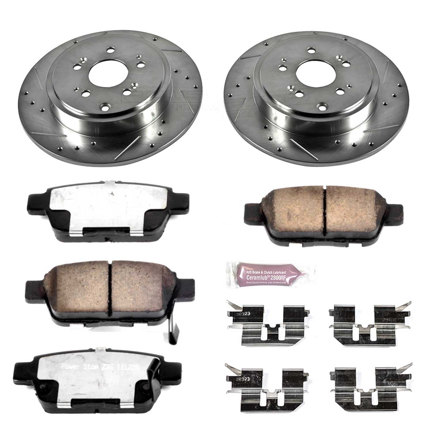 Power Stop - K2431-36 - Rear - Disc Brake Pad and Rotor Kit image 1