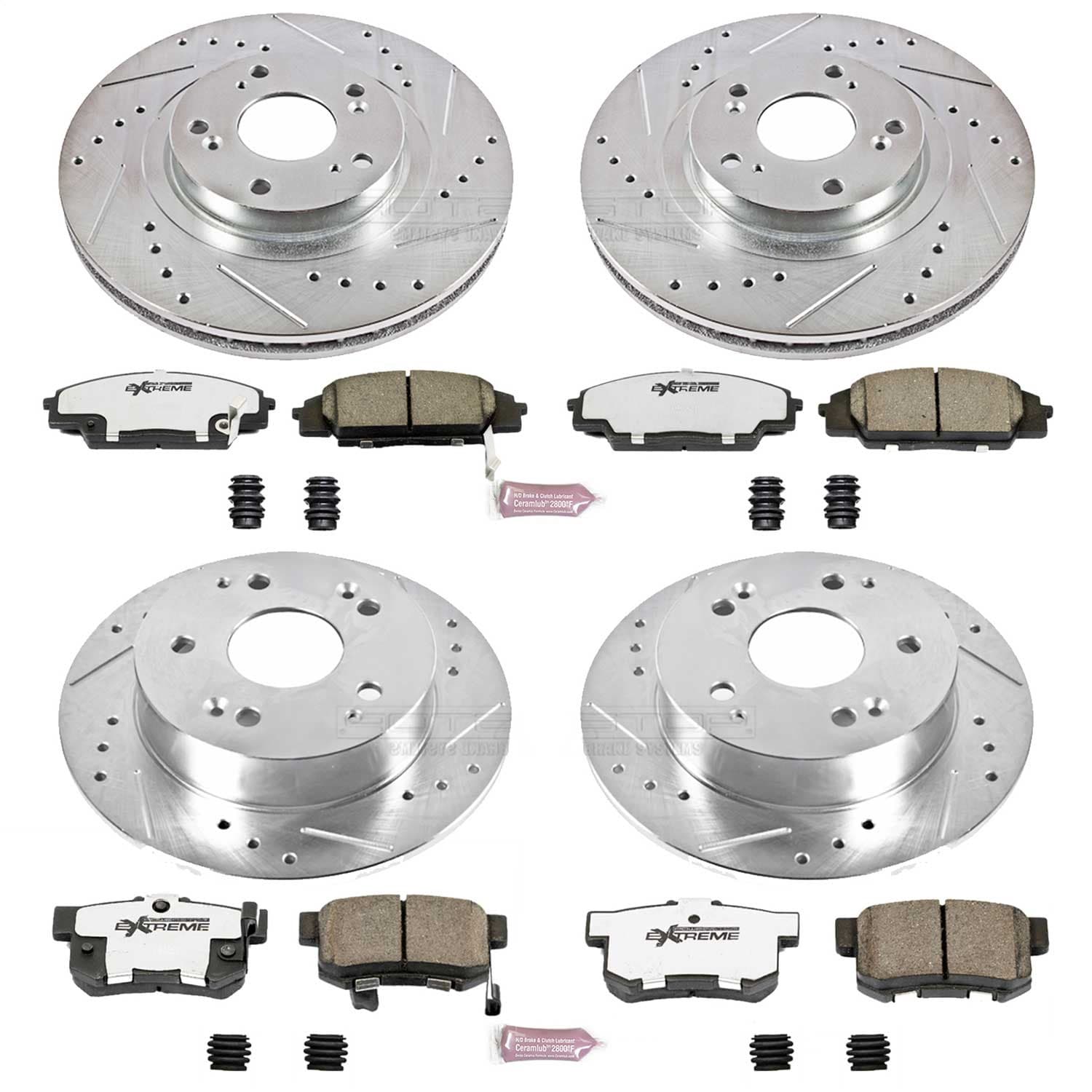 Power Stop - K2441-26 - Front and Rear - Disc Brake Pad and Rotor Kit image 1