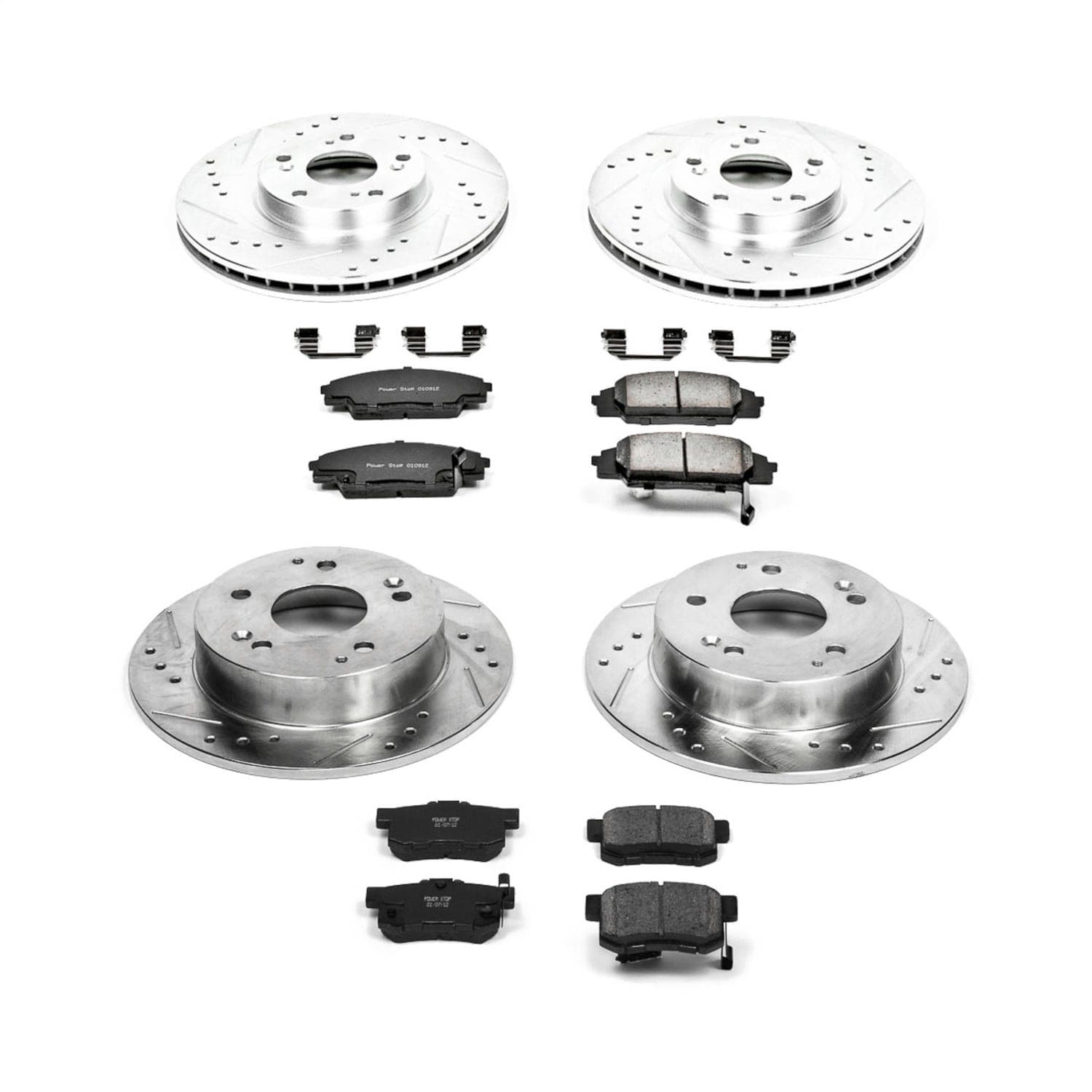 Power Stop - K2441 - Front and Rear - Disc Brake Pad and Rotor Kit image 1