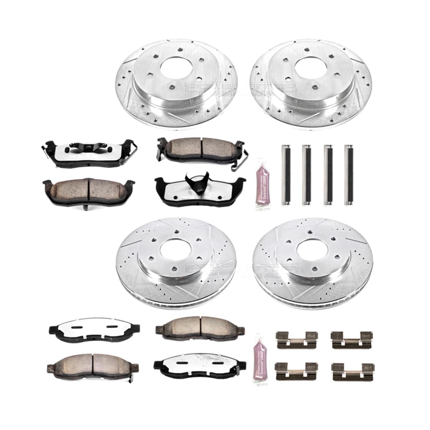 Power Stop - K2443-36 - Front and Rear - Disc Brake Pad and Rotor Kit image 1