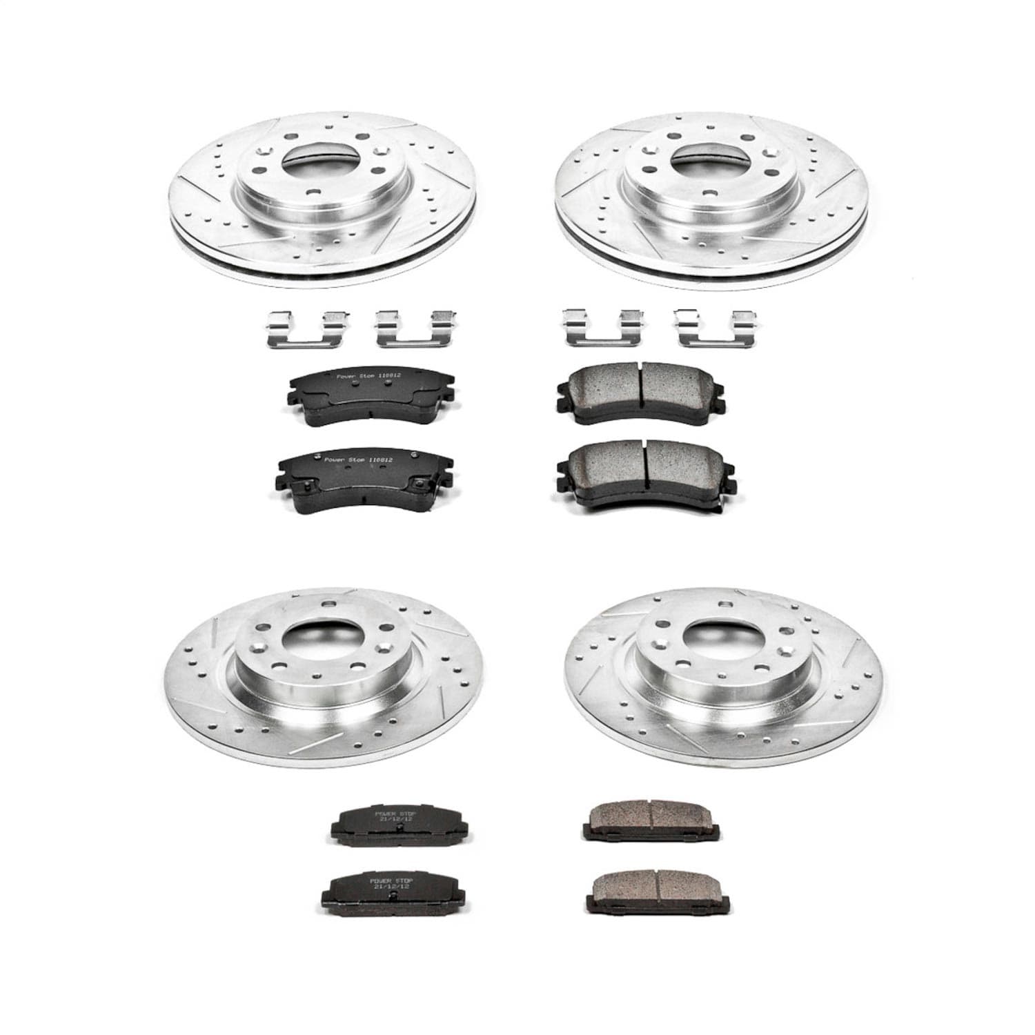 Power Stop - K2449 - Front and Rear - Disc Brake Pad and Rotor Kit image 1