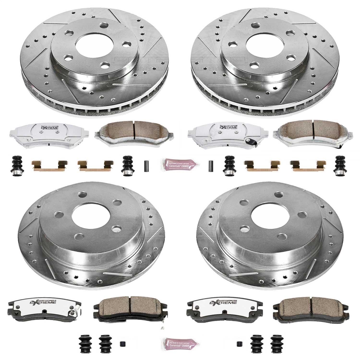 Power Stop - K2554-26 - Front and Rear - Disc Brake Pad and Rotor Kit image 1