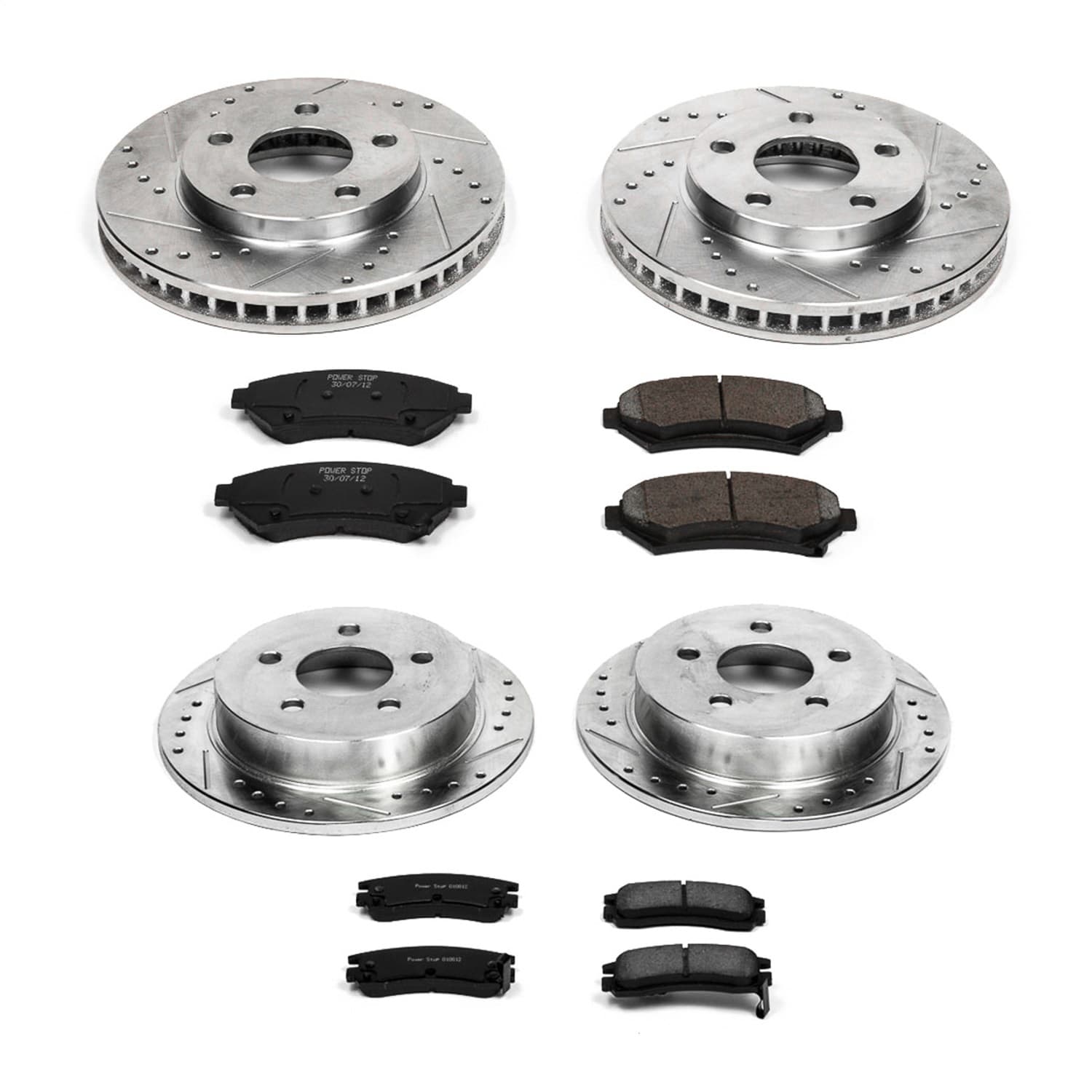 Power Stop - K2554 - Front and Rear - Disc Brake Pad and Rotor Kit image 1