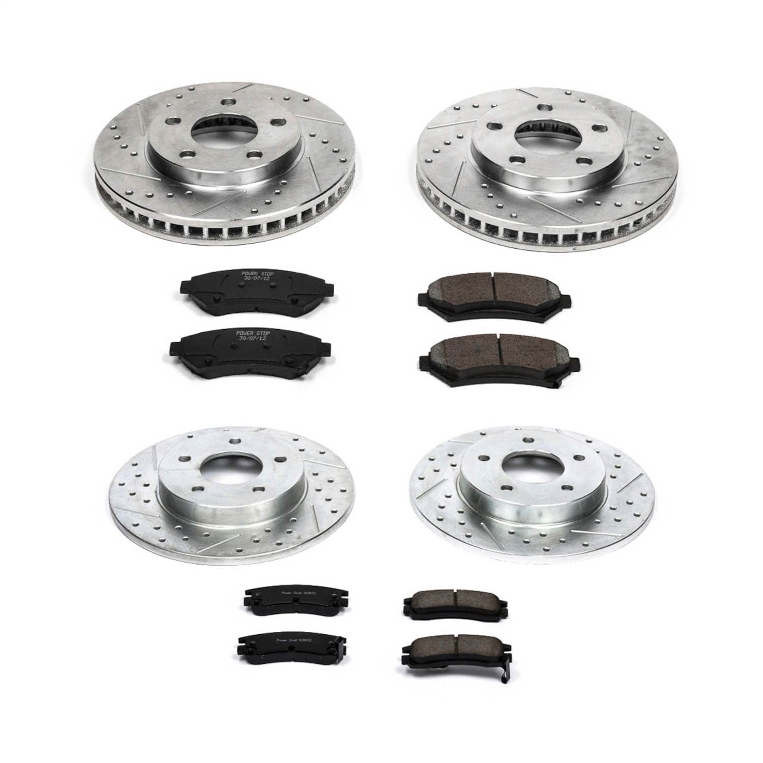 Power Stop - K2556 - Front and Rear - Disc Brake Pad and Rotor Kit image 1