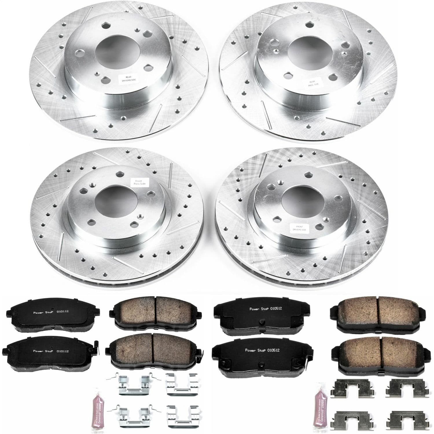 Power Stop - K2703 - Front and Rear - Disc Brake Pad and Rotor Kit image 1