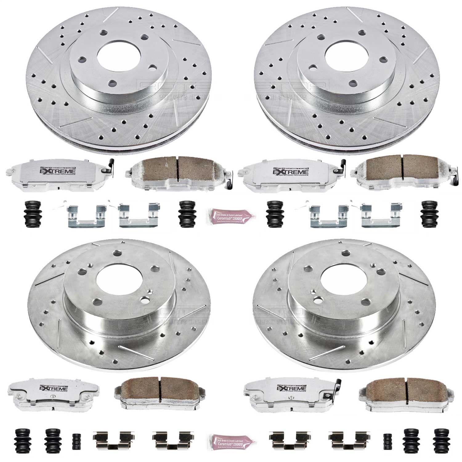 Power Stop - K2706-26 - Front and Rear - Disc Brake Pad and Rotor Kit image 1