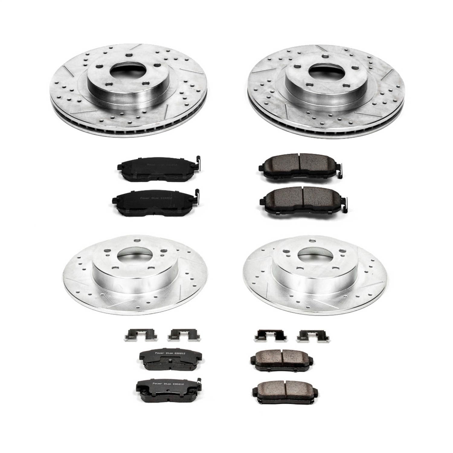 Power Stop - K2706 - Front and Rear - Disc Brake Pad and Rotor Kit image 1