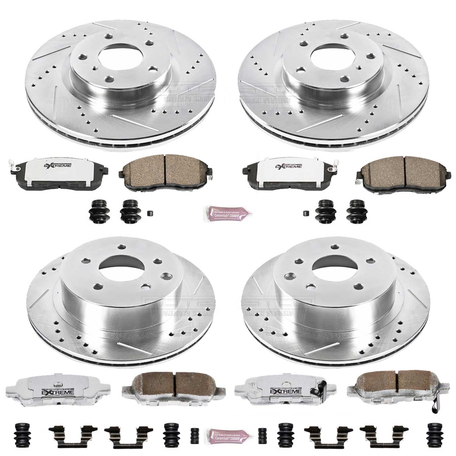 Power Stop - K2710-26 - Front and Rear - Disc Brake Pad and Rotor Kit image 1