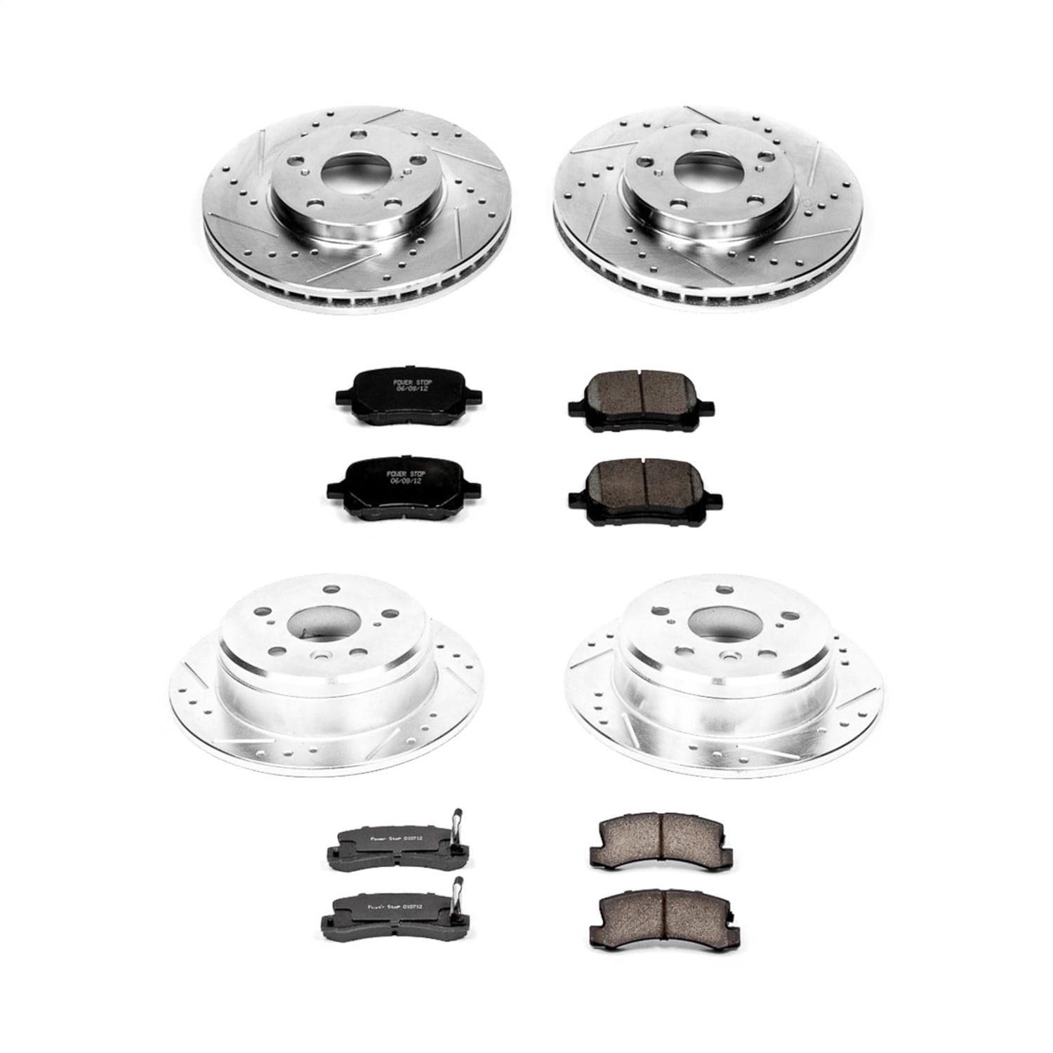 Power Stop - K2713 - Front and Rear - Disc Brake Pad and Rotor Kit image 1