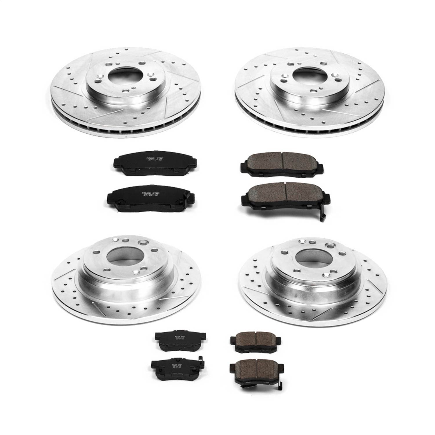 Power Stop - K2715 - Front and Rear - Disc Brake Pad and Rotor Kit image 1