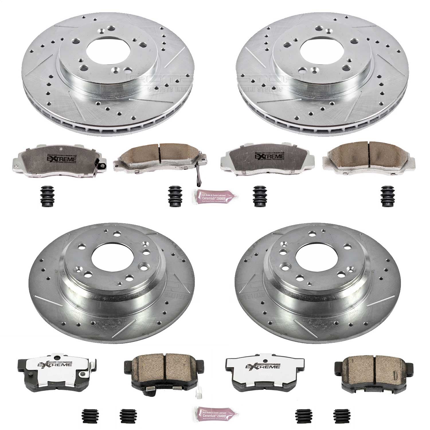 Power Stop - K2717-26 - Front and Rear - Disc Brake Pad and Rotor Kit image 1