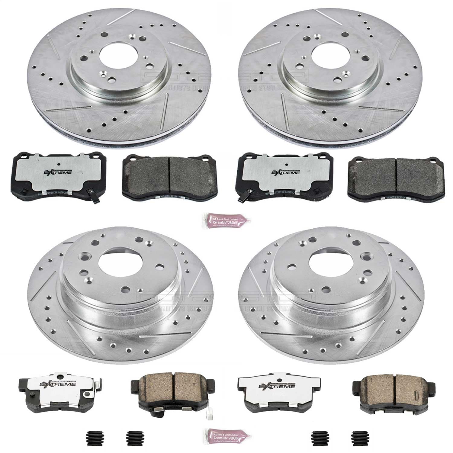 Power Stop - K2718-26 - Front and Rear - Disc Brake Pad and Rotor Kit image 1