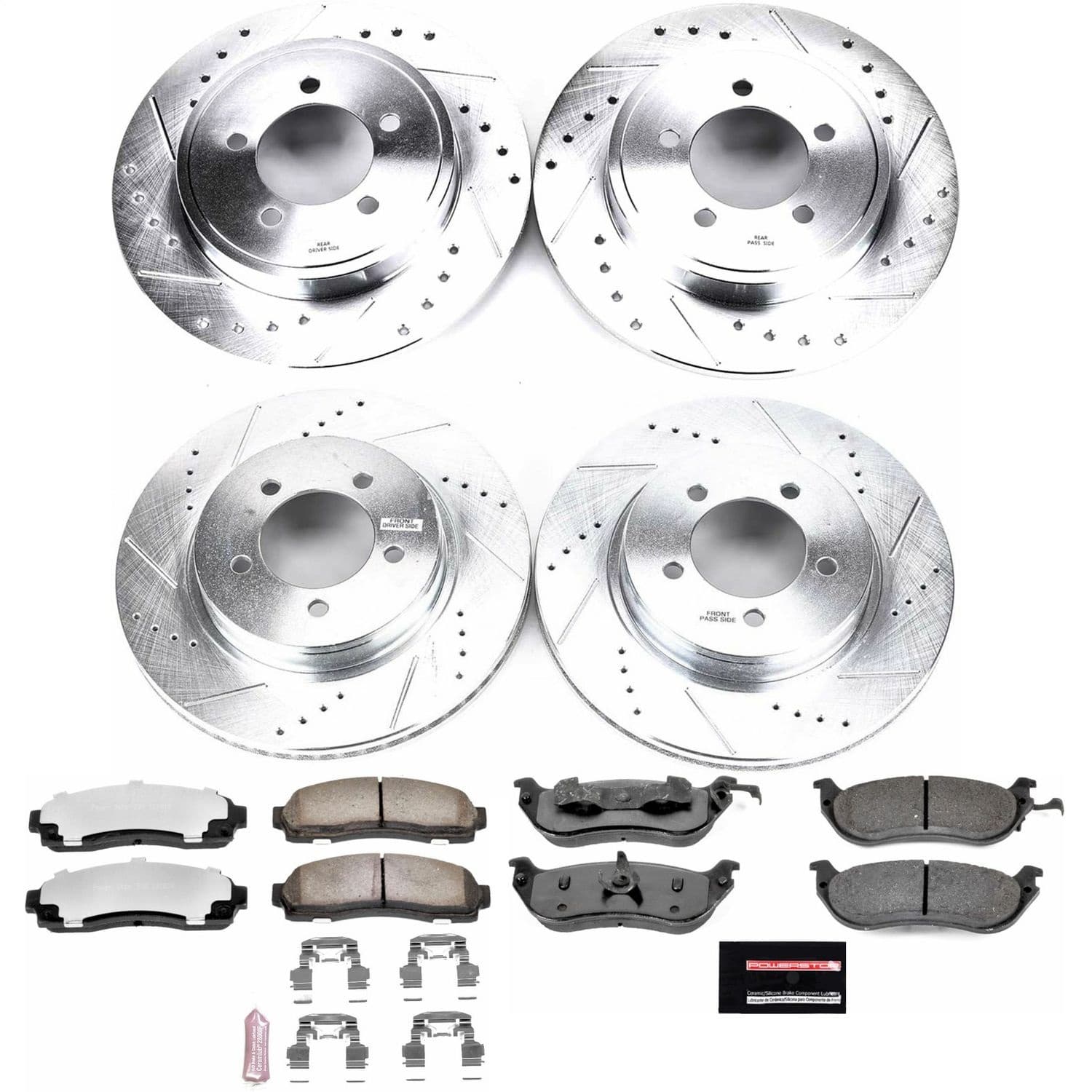 Power Stop - K2722-36 - Front and Rear - Disc Brake Pad and Rotor Kit image 1