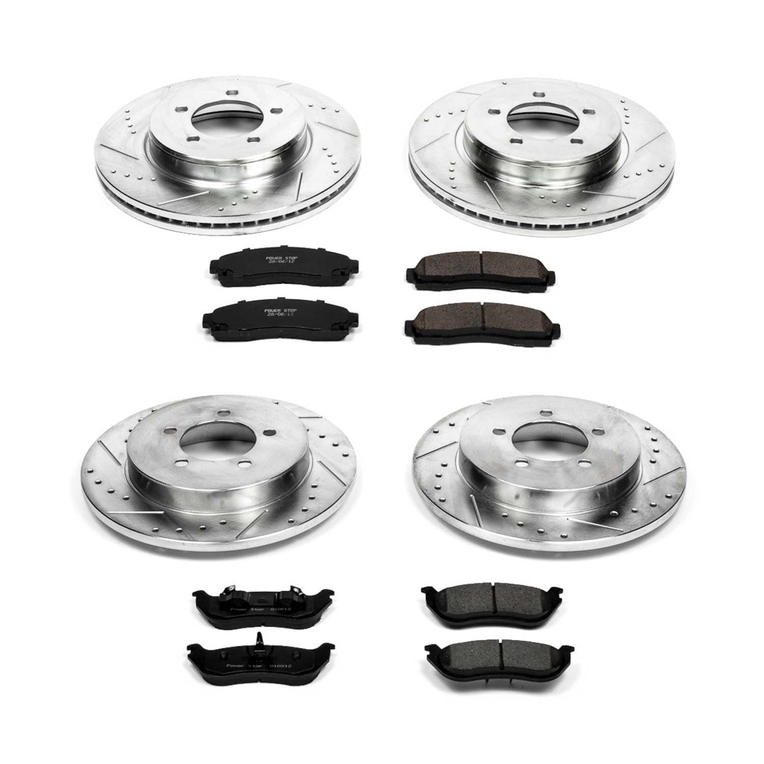 Power Stop - K2722 - Front and Rear - Disc Brake Pad and Rotor Kit image 1