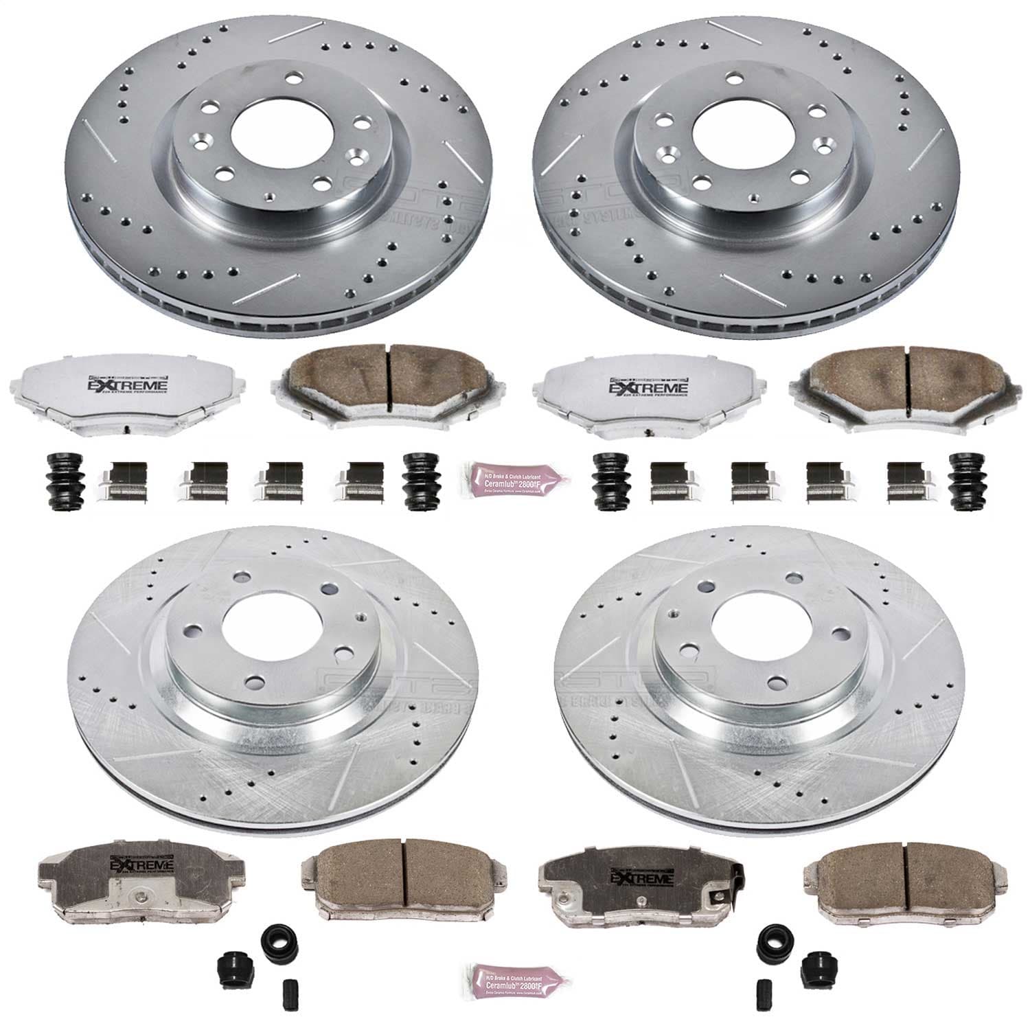 Power Stop - K2725-26 - Front and Rear - Disc Brake Pad and Rotor Kit image 1