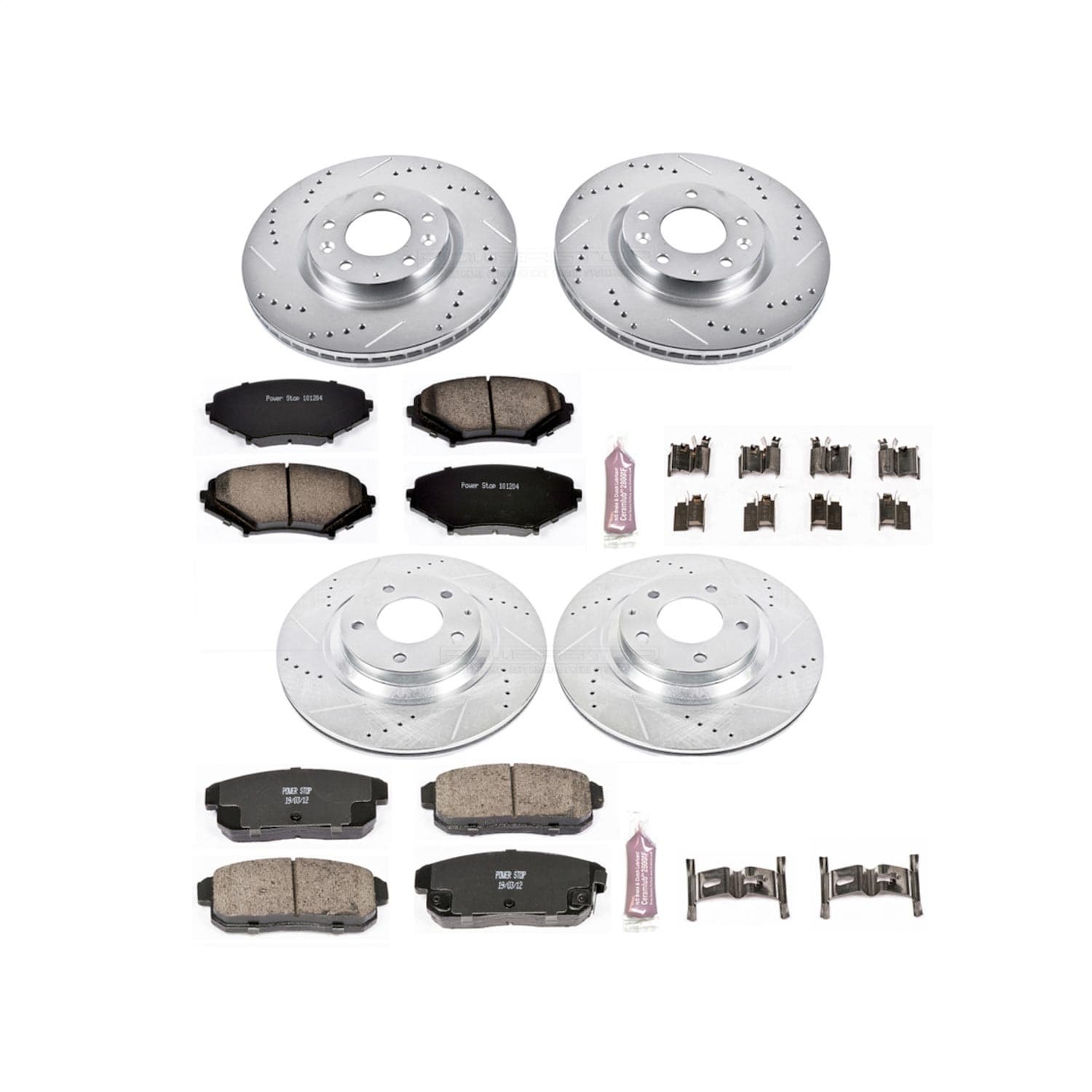 Power Stop - K2725 - Front and Rear - Disc Brake Pad and Rotor Kit image 1