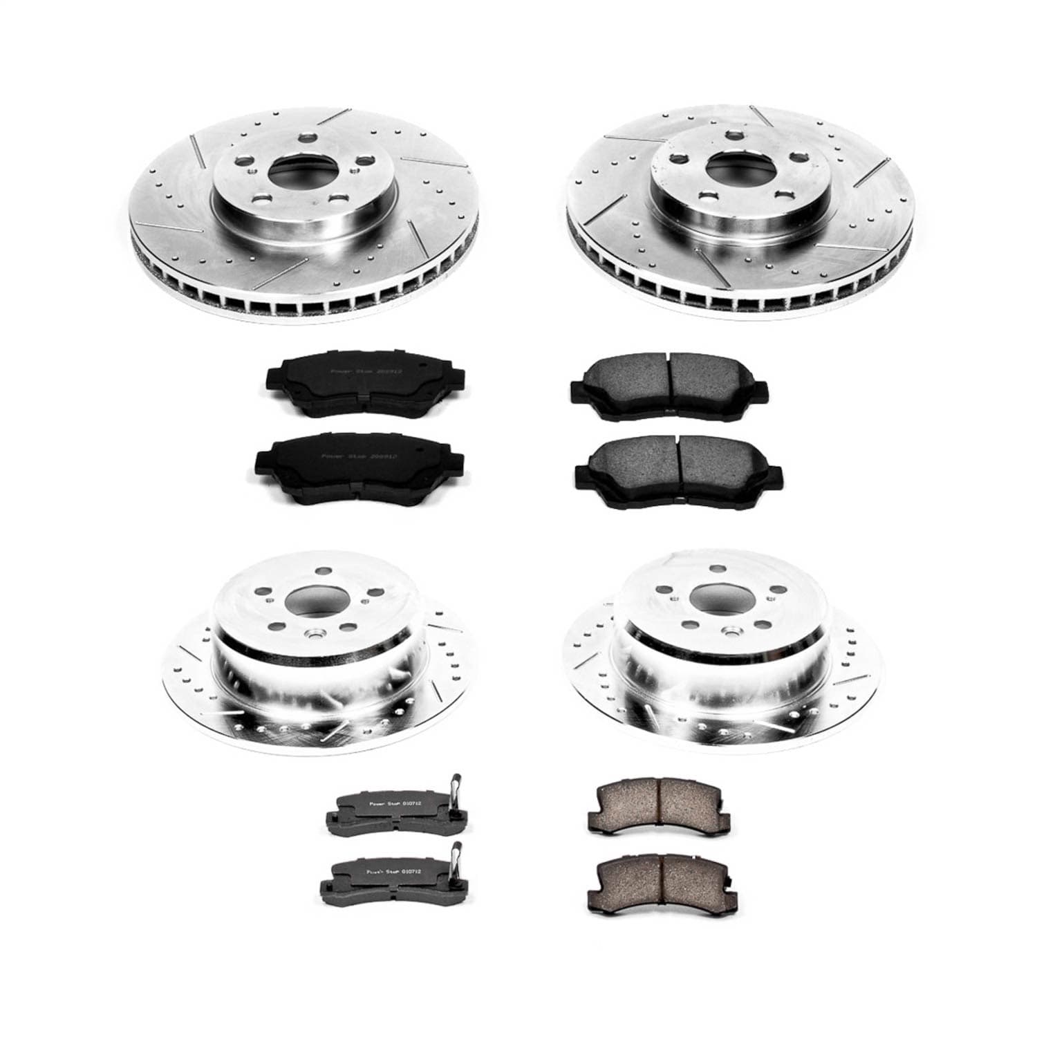 Power Stop - K2726 - Front and Rear - Disc Brake Pad and Rotor Kit image 1