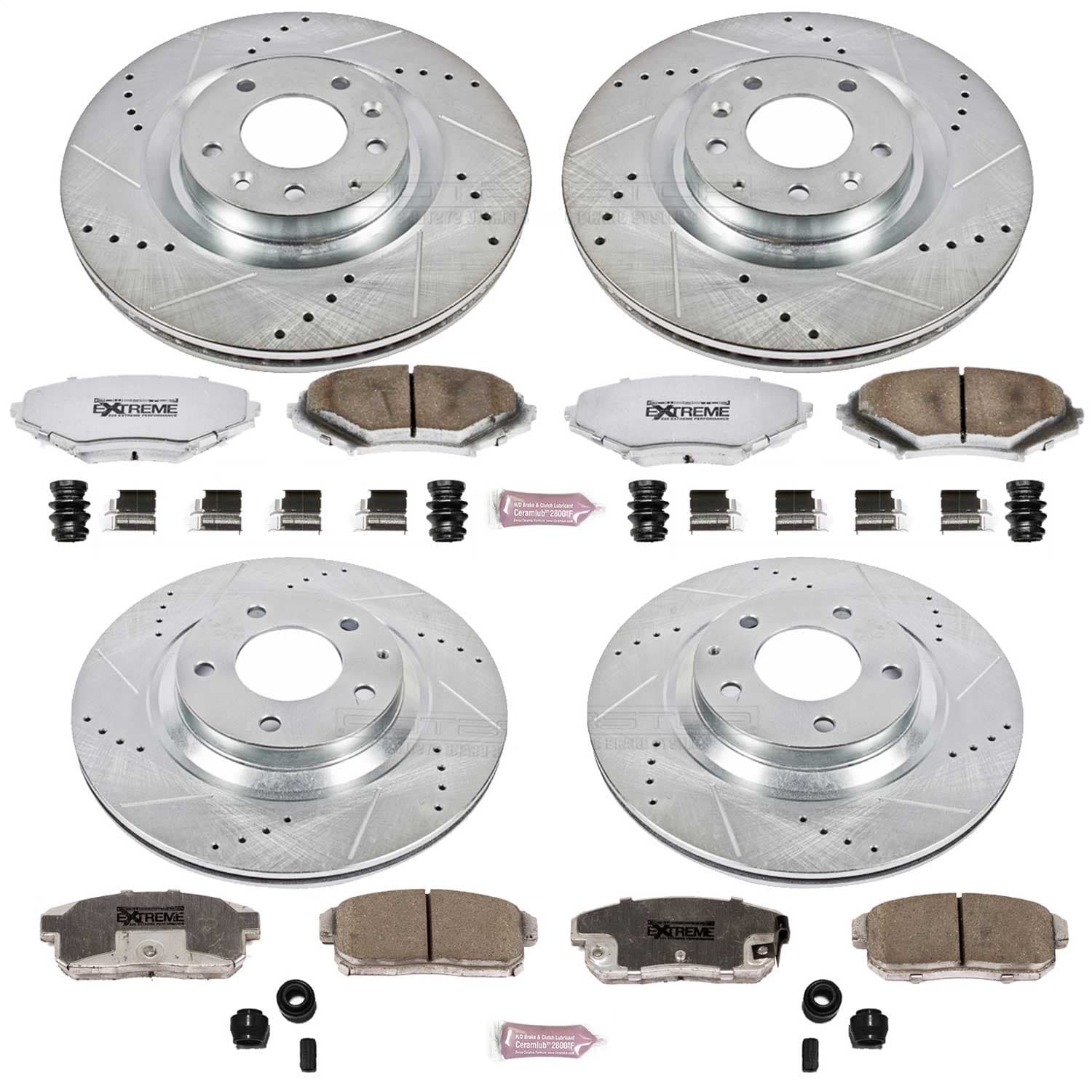 Power Stop - K2727-26 - Front and Rear - Disc Brake Pad and Rotor Kit image 1