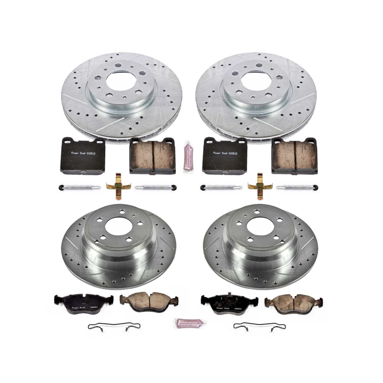 Power Stop - K2728 - Front and Rear - Disc Brake Pad and Rotor Kit image 1