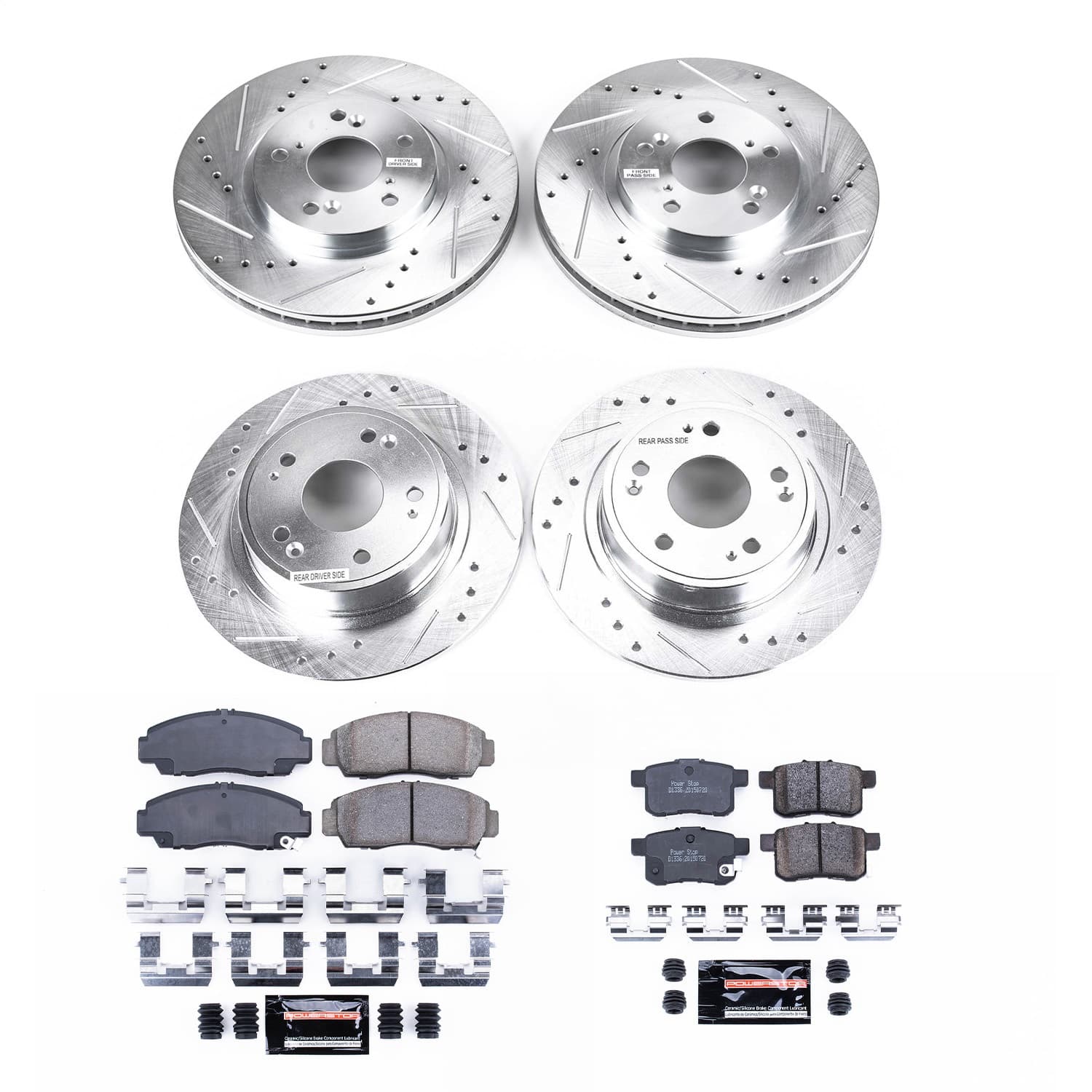 Power Stop - K2742 - Front and Rear - Disc Brake Pad and Rotor Kit image 1