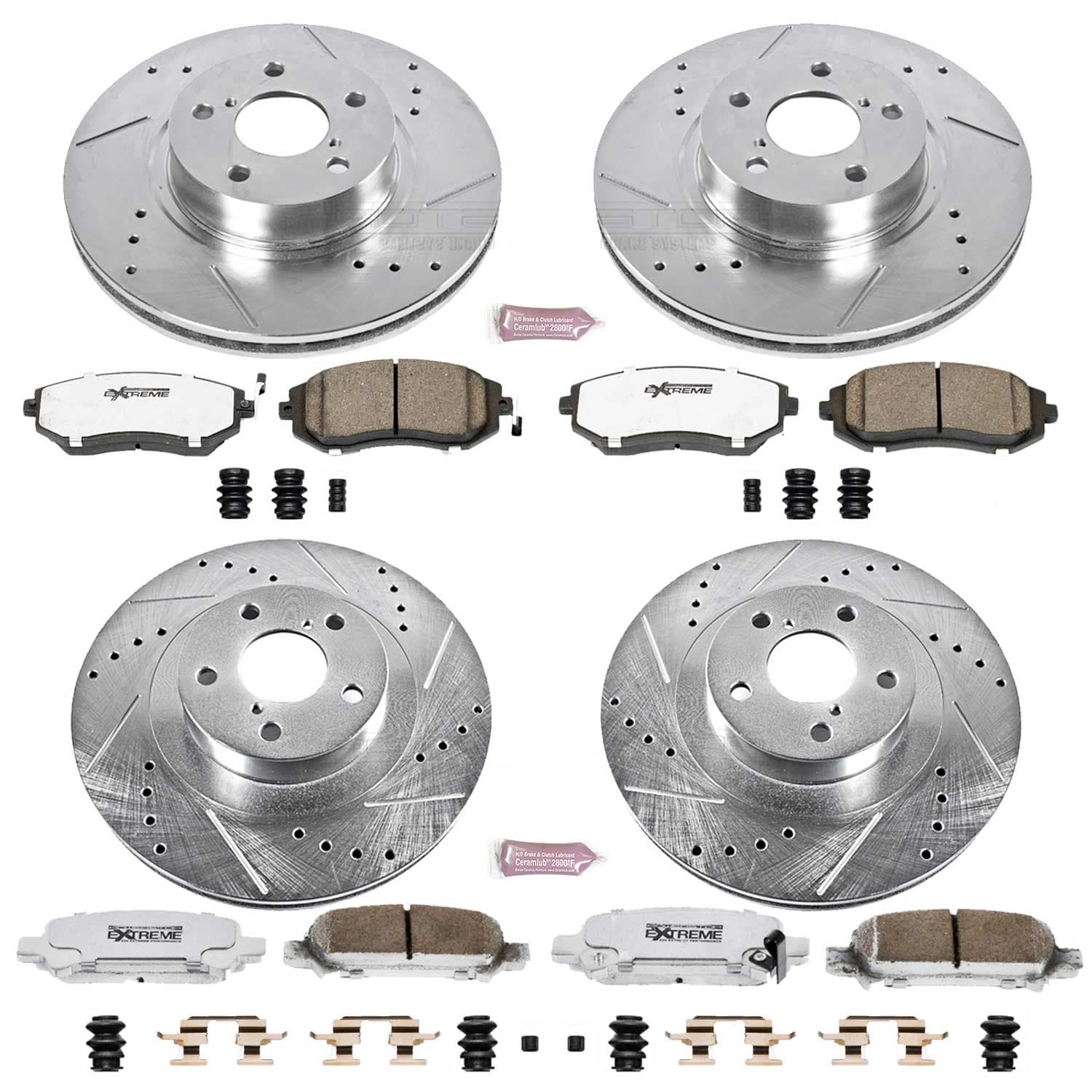 Power Stop - K2751-26 - Front and Rear - Disc Brake Pad and Rotor Kit image 1