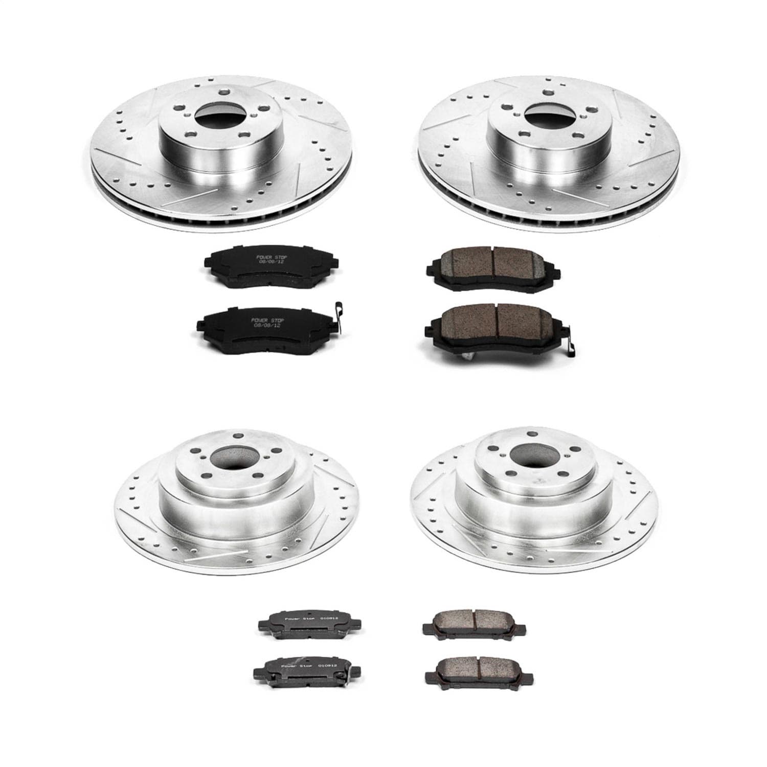 Power Stop - K2751 - Front and Rear - Disc Brake Pad and Rotor Kit image 1