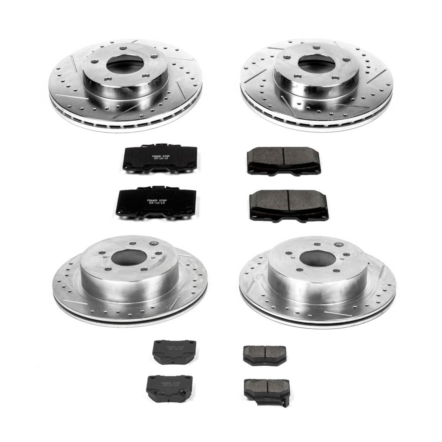 Power Stop - K2753 - Front and Rear - Disc Brake Pad and Rotor Kit image 1