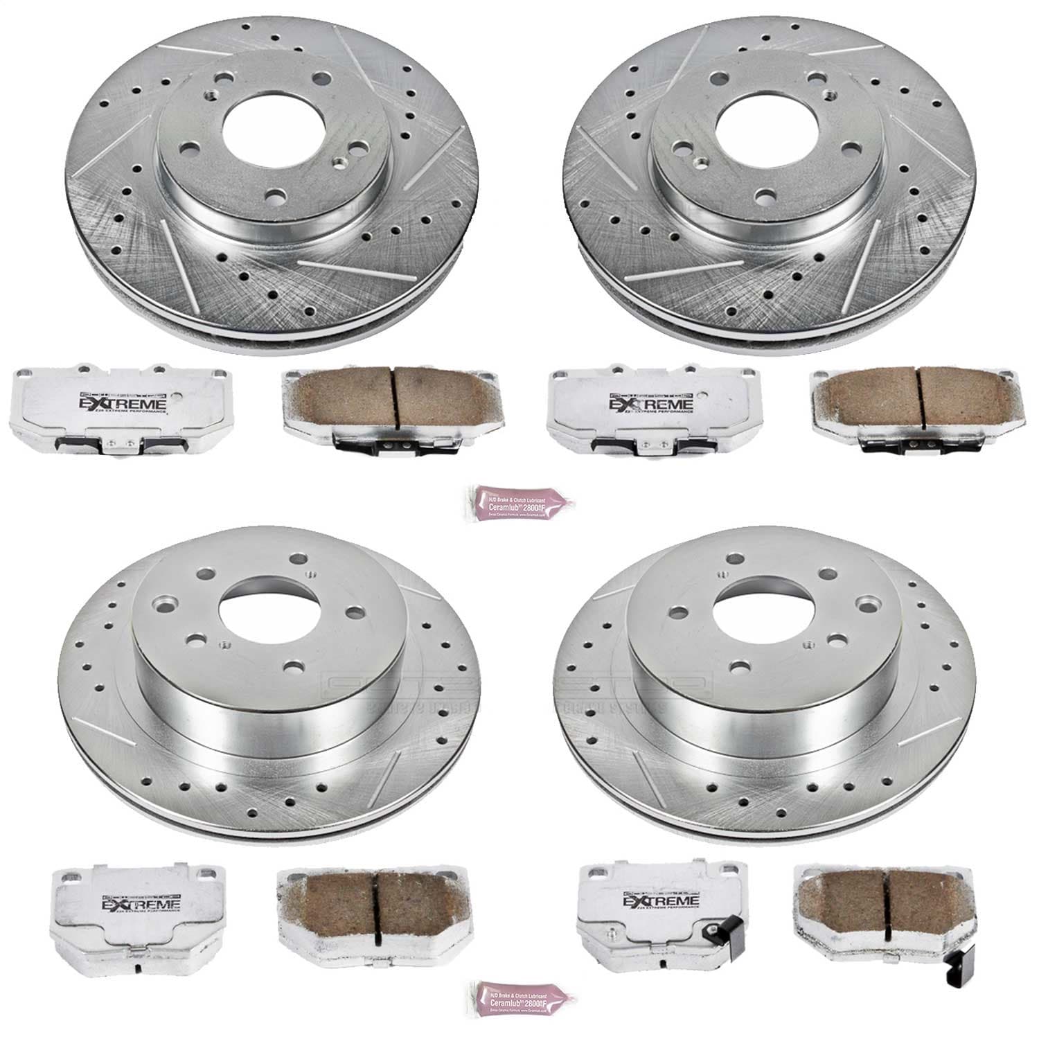 Power Stop - K2754-26 - Front and Rear - Disc Brake Pad and Rotor Kit image 1