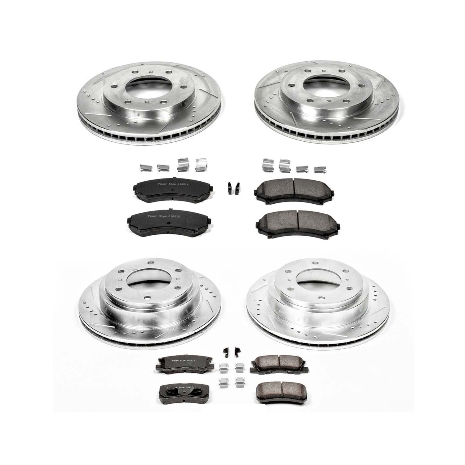Power Stop - K2755 - Front and Rear - Disc Brake Pad and Rotor Kit image 1