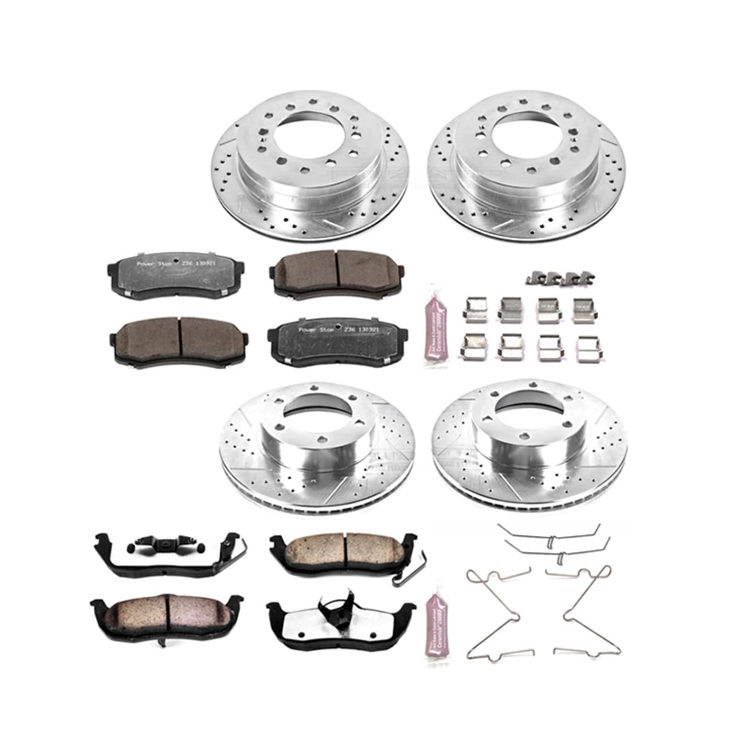 Power Stop - K2756-36 - Front and Rear - Disc Brake Pad and Rotor Kit image 1