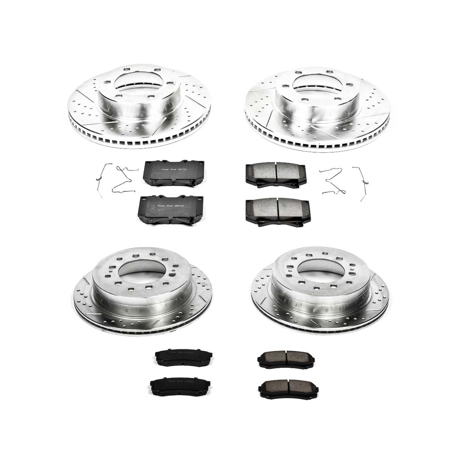 Power Stop - K2756 - Front and Rear - Disc Brake Pad and Rotor Kit image 1