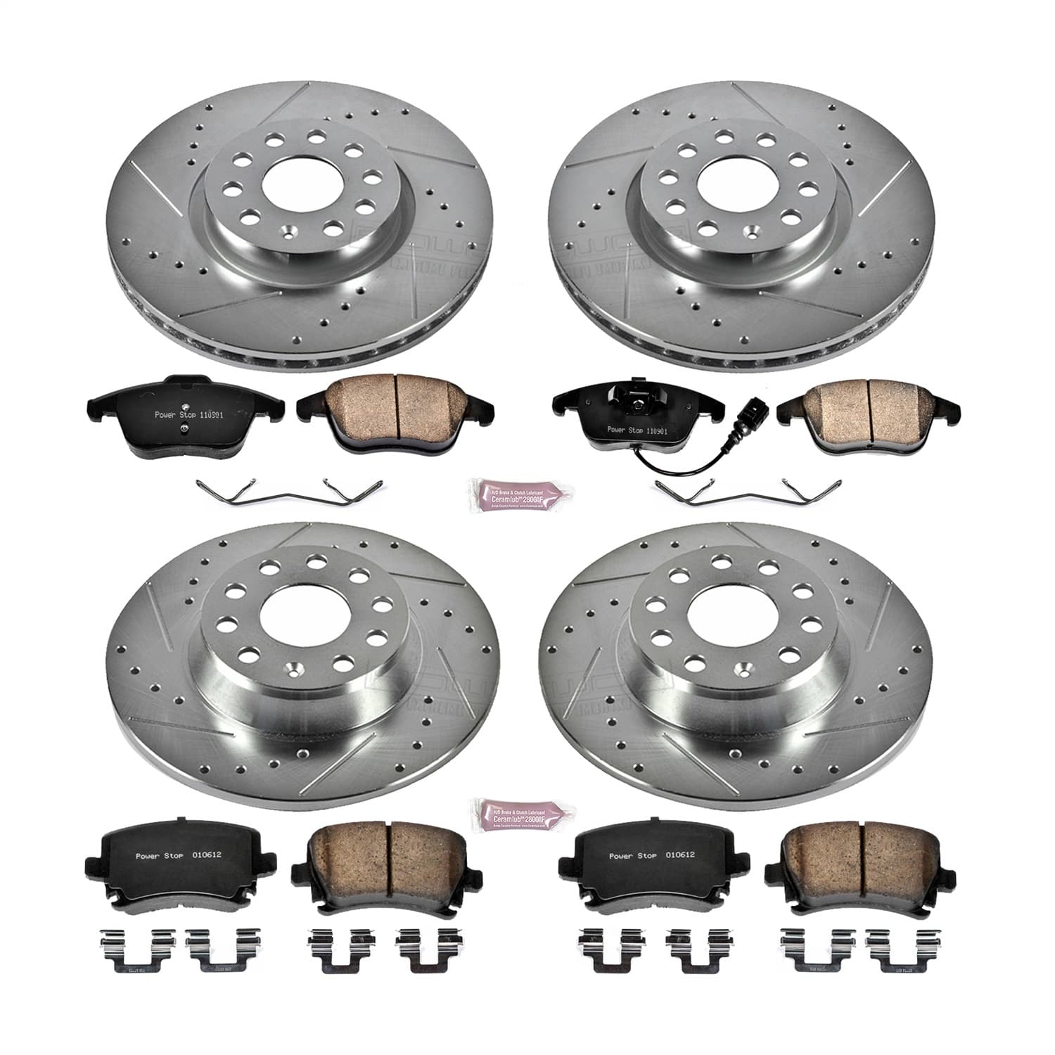 Power Stop - K2757 - Front and Rear - Disc Brake Pad and Rotor Kit image 1