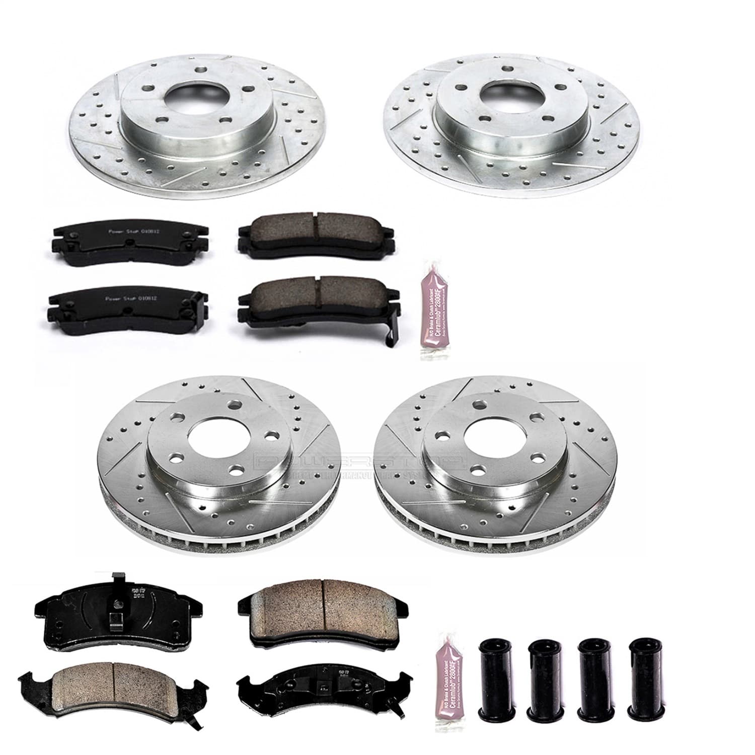 Power Stop - K2760 - Front and Rear - Disc Brake Pad and Rotor Kit image 1