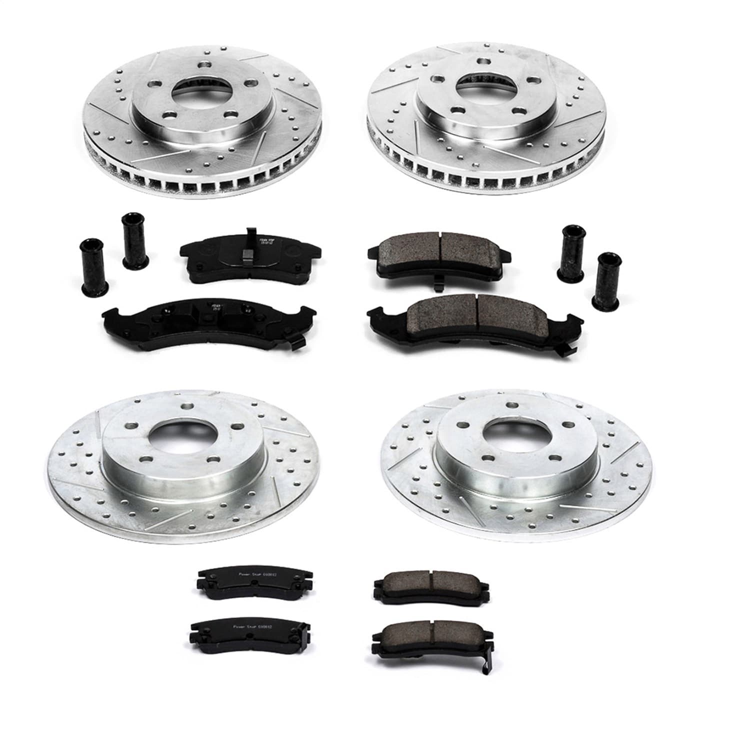 Power Stop - K2761 - Front and Rear - Disc Brake Pad and Rotor Kit image 1