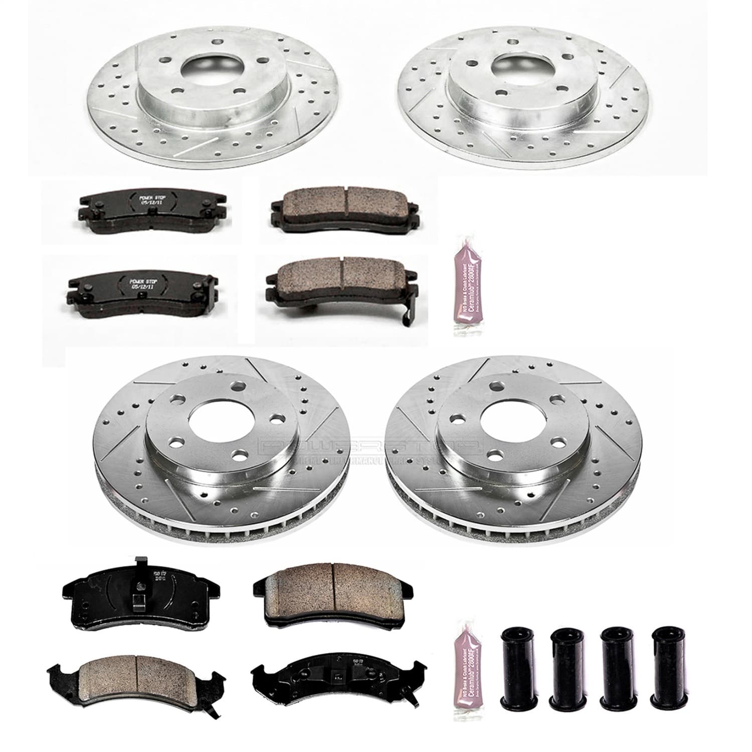 Power Stop - K2762 - Front and Rear - Disc Brake Pad and Rotor Kit image 1