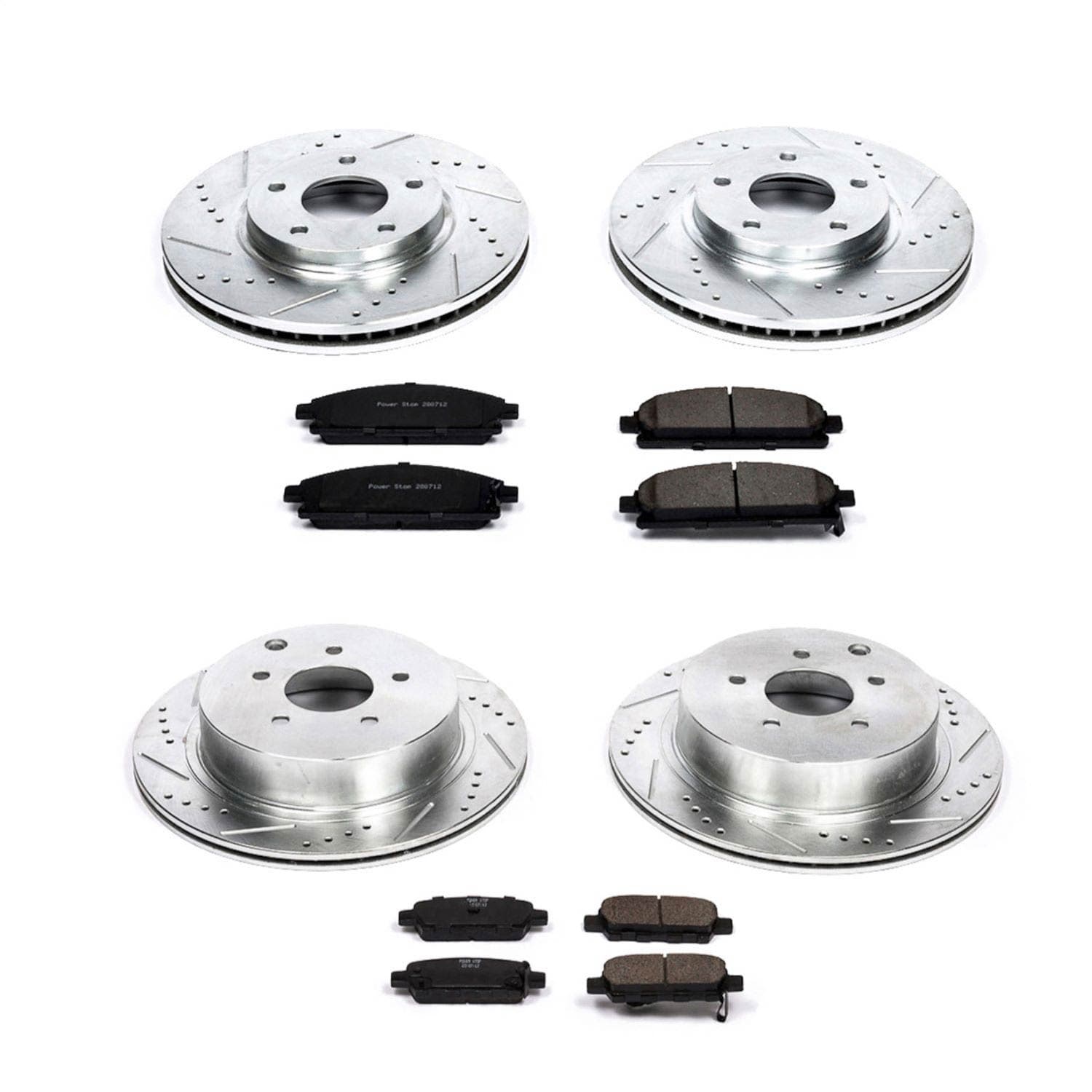 Power Stop - K2766 - Front and Rear - Disc Brake Pad and Rotor Kit image 1