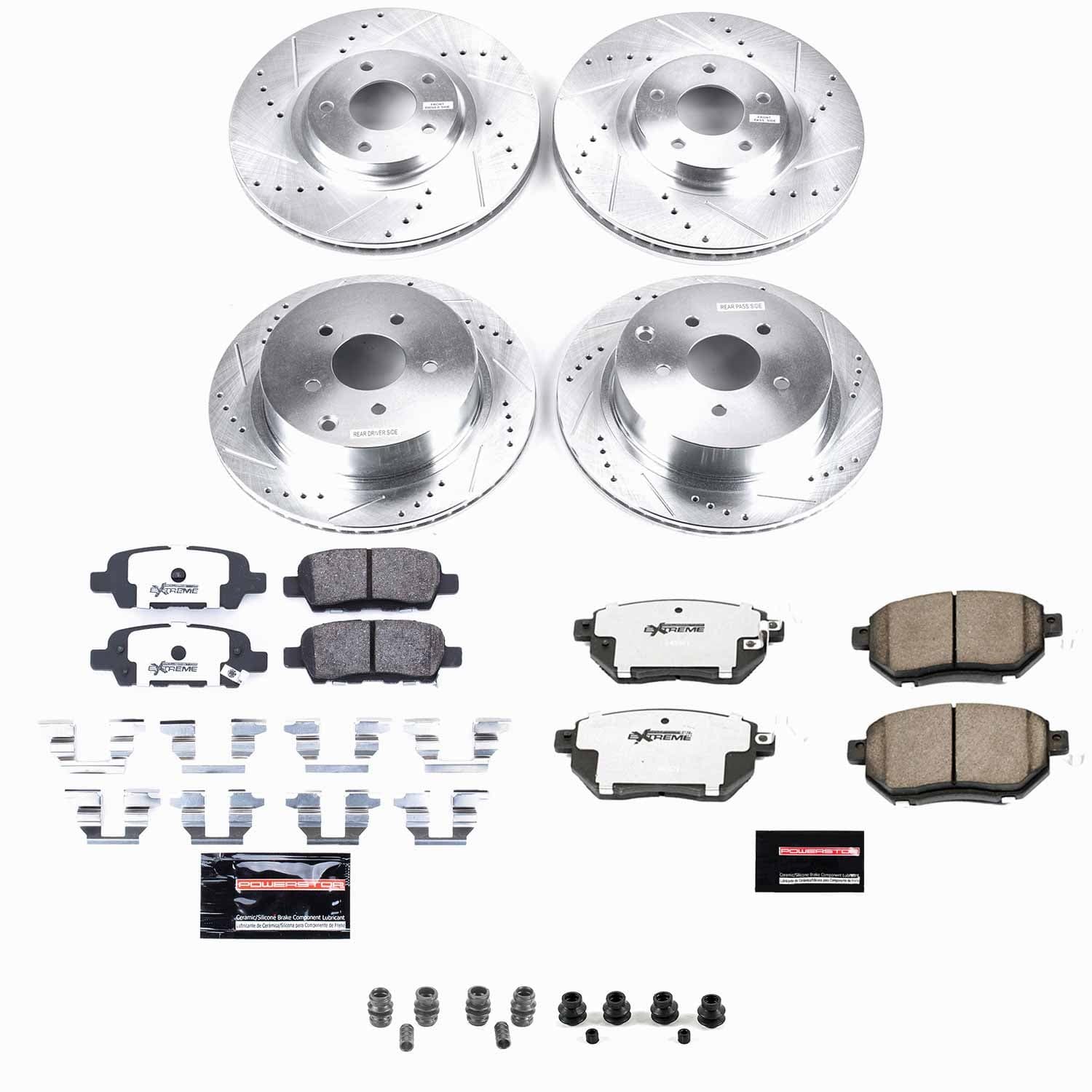 Power Stop - K2767-26 - Front and Rear - Disc Brake Pad and Rotor Kit image 1