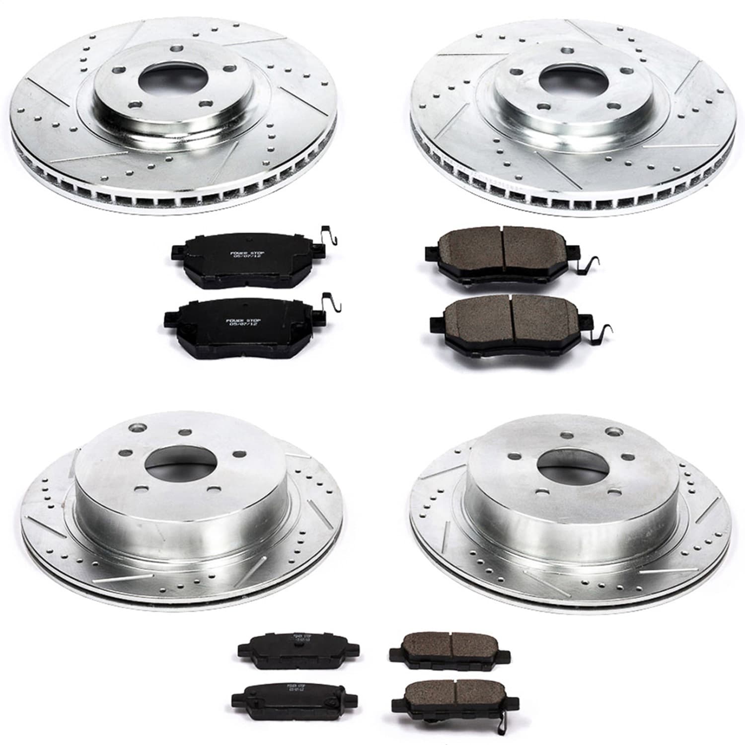 Power Stop - K2767 - Front and Rear - Disc Brake Pad and Rotor Kit image 1