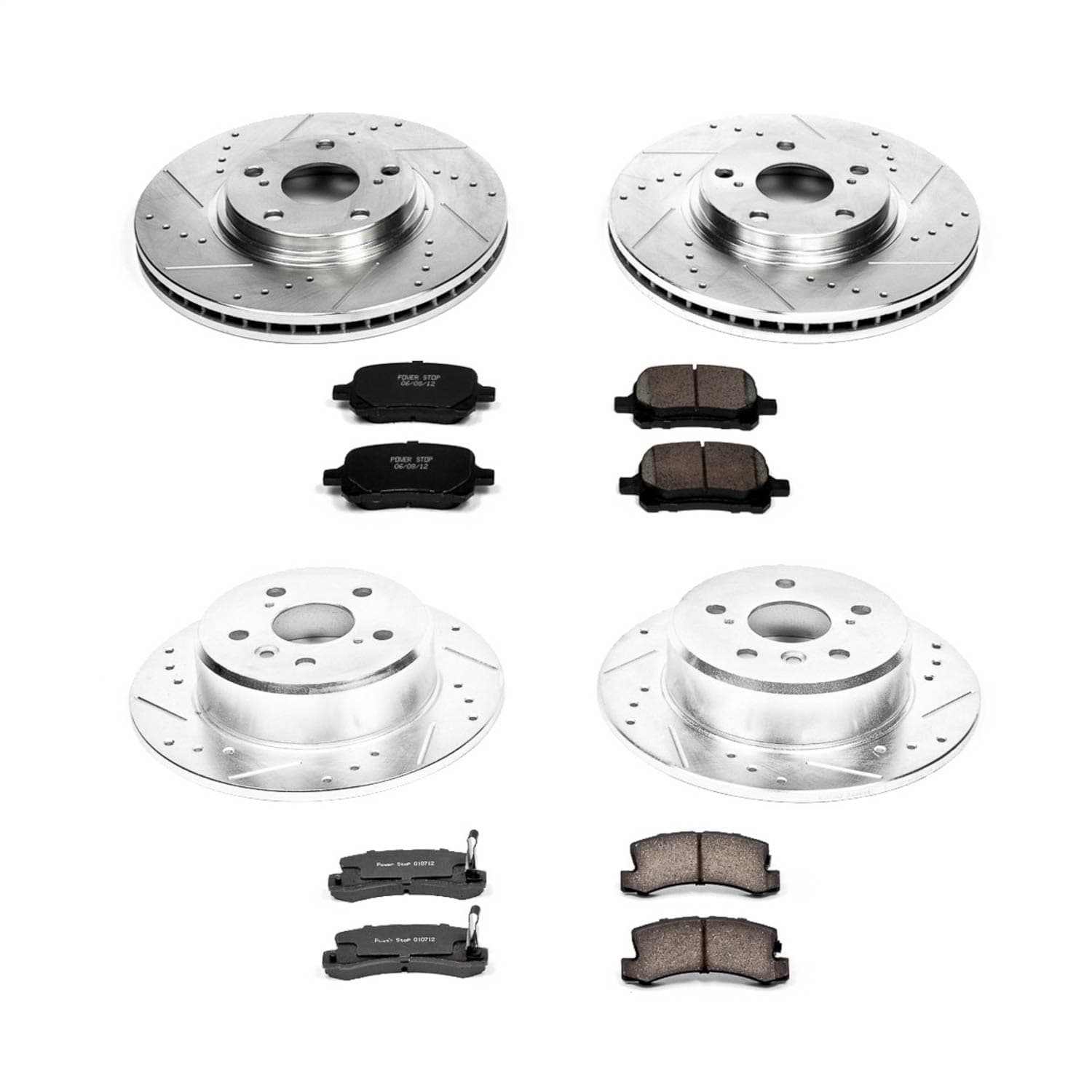 Power Stop - K2774 - Front and Rear - Disc Brake Pad and Rotor Kit image 1