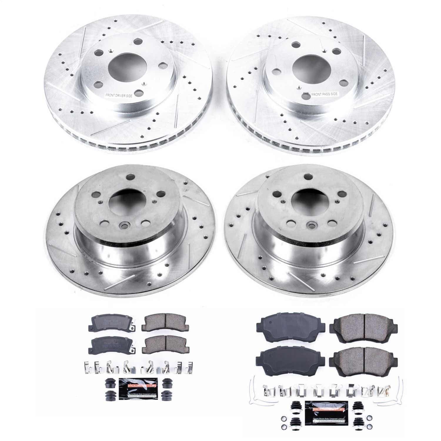 Power Stop - K2776 - Front and Rear - Disc Brake Pad and Rotor Kit image 1