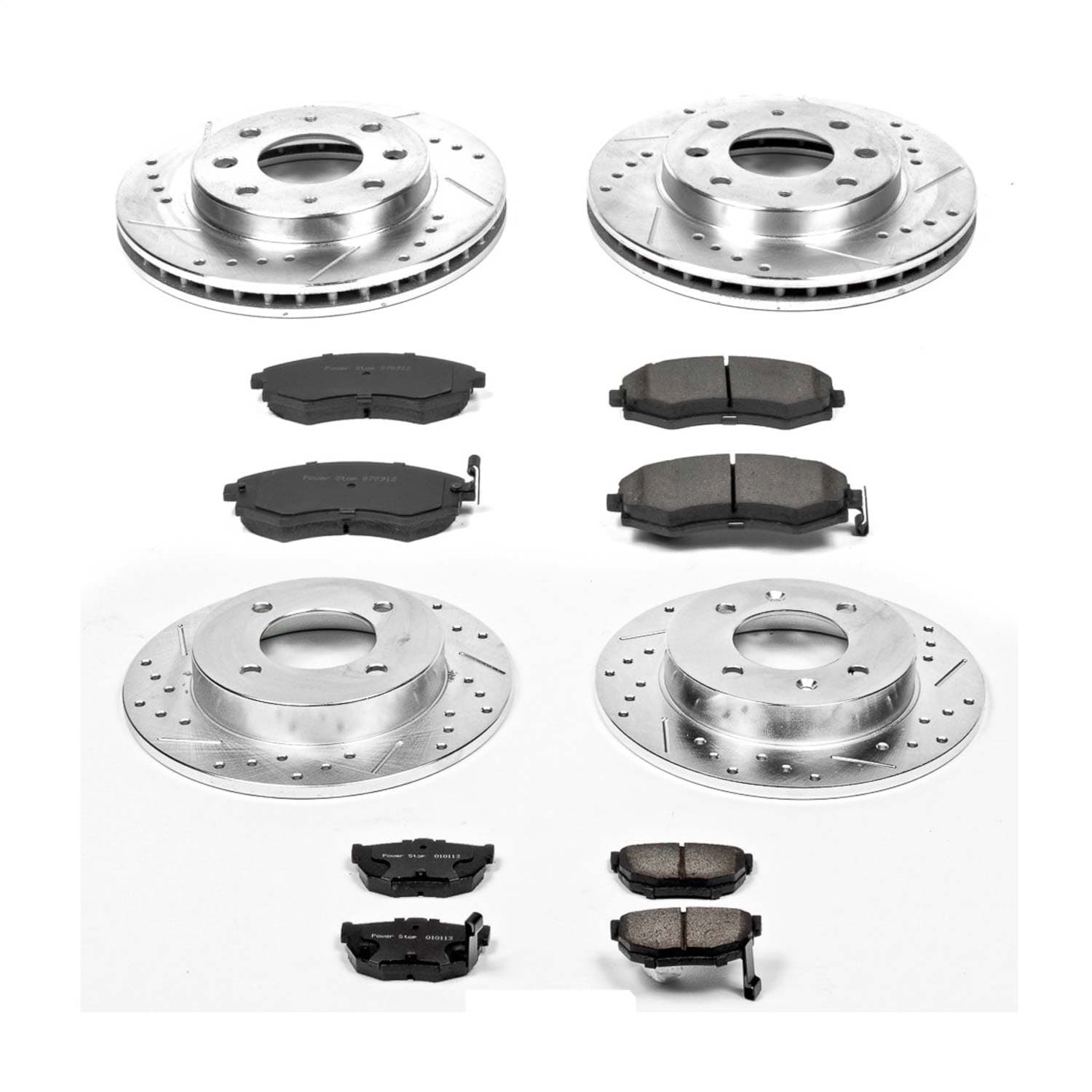 Power Stop - K2778 - Front and Rear - Disc Brake Pad and Rotor Kit image 1