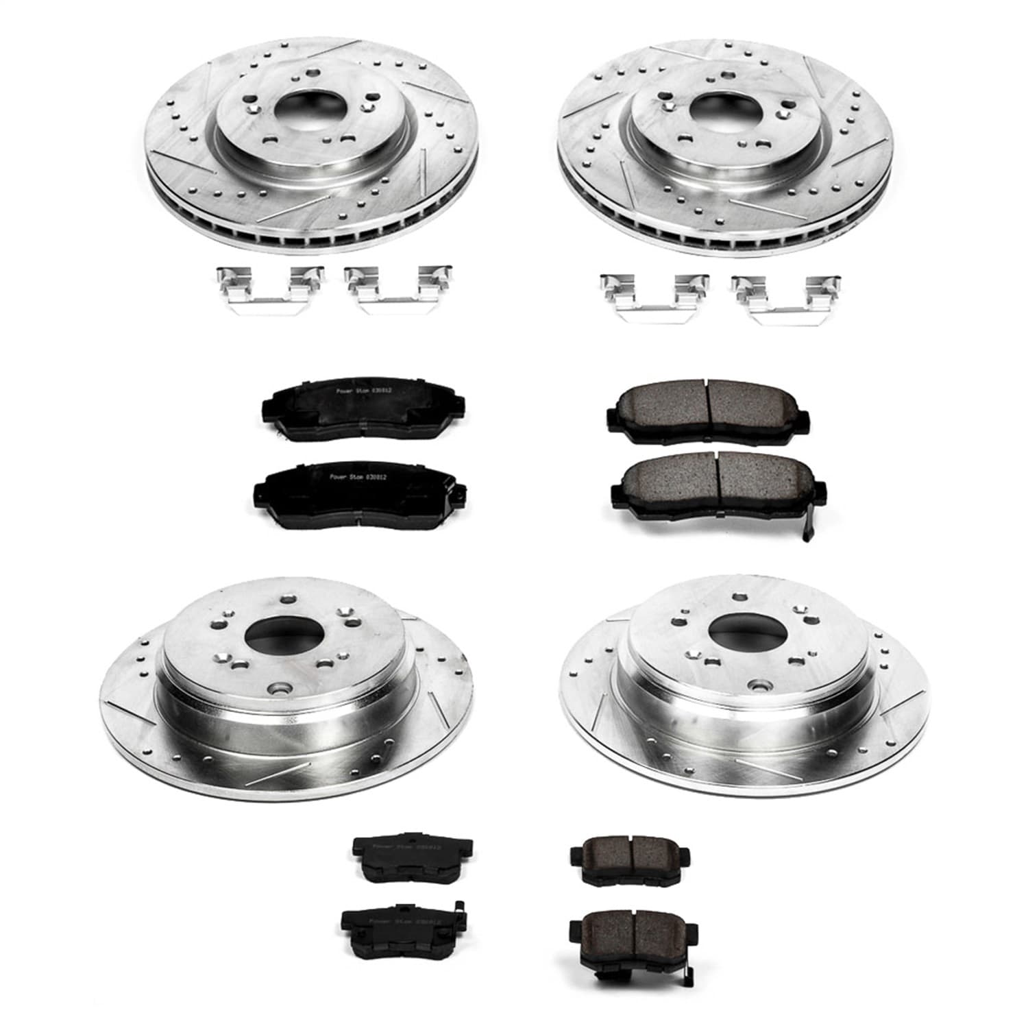 Power Stop - K2781 - Front and Rear - Disc Brake Pad and Rotor Kit image 1