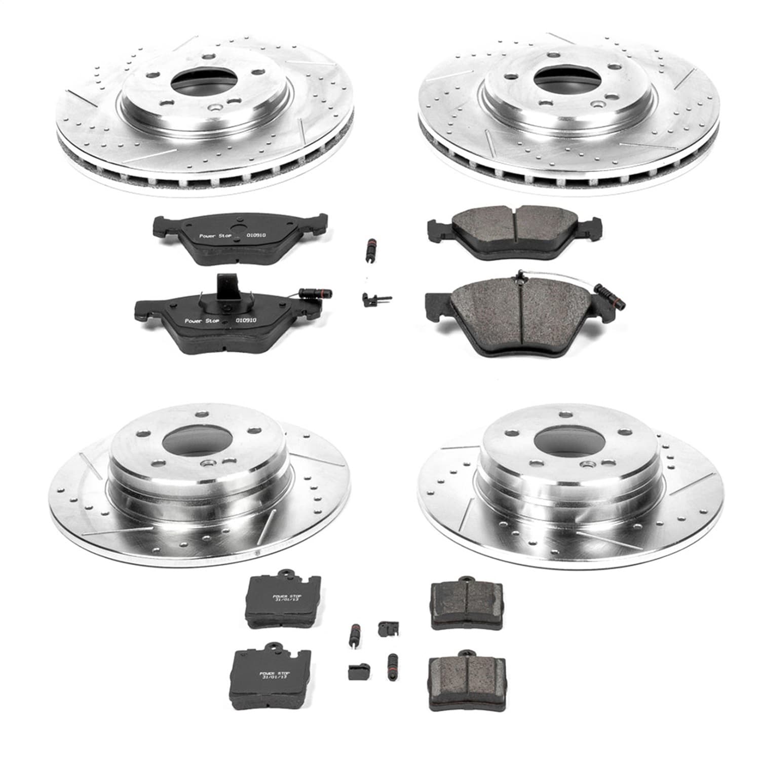 Power Stop - K2790 - Front and Rear - Disc Brake Pad and Rotor Kit image 1