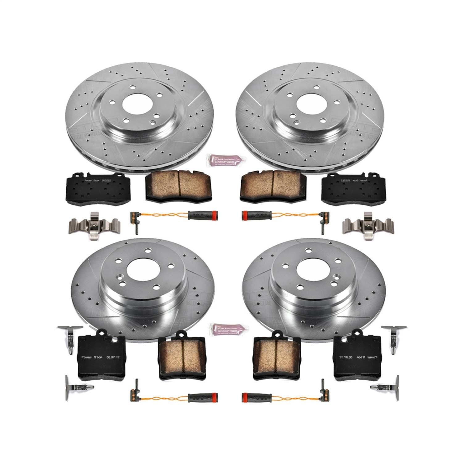 Power Stop - K2791 - Front and Rear - Disc Brake Pad and Rotor Kit image 1