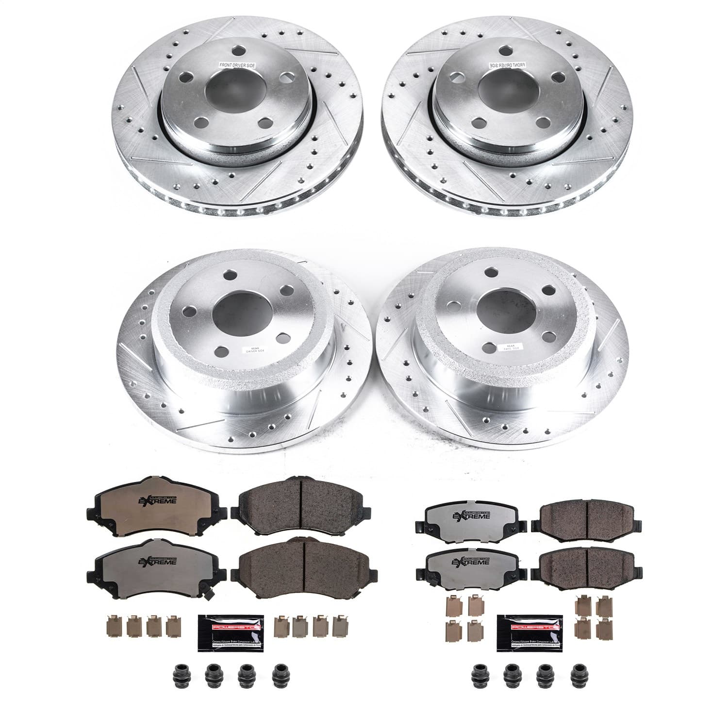 Power Stop - K2798-36 - Front and Rear - Disc Brake Pad and Rotor Kit image 1