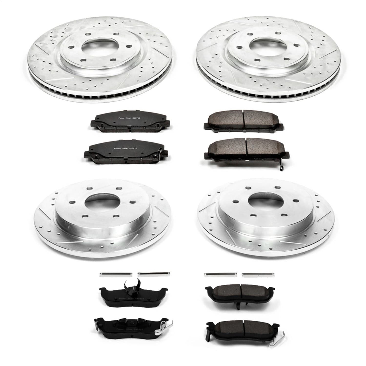Power Stop - K2805 - Front and Rear - Disc Brake Pad and Rotor Kit image 1