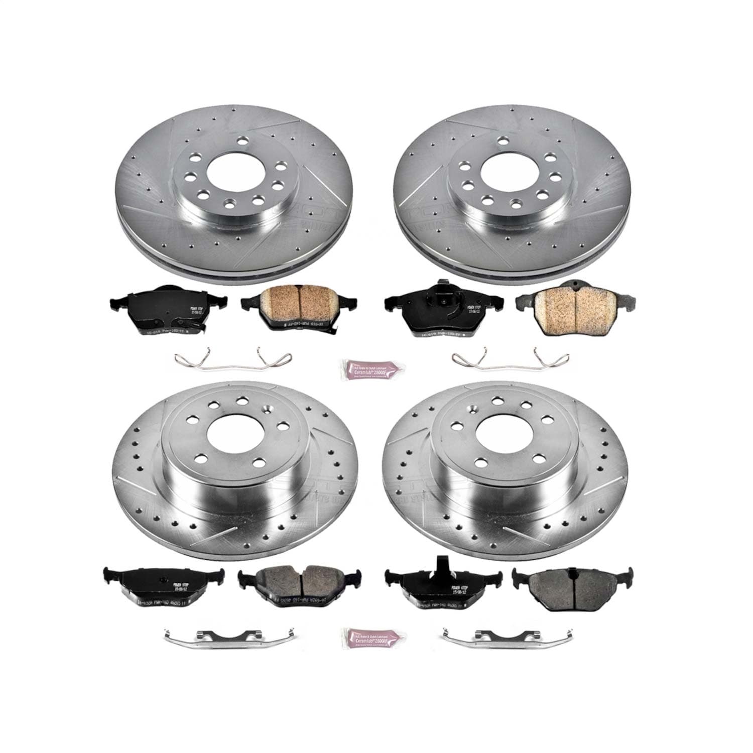 Power Stop - K2808 - Front and Rear - Disc Brake Pad and Rotor Kit image 1